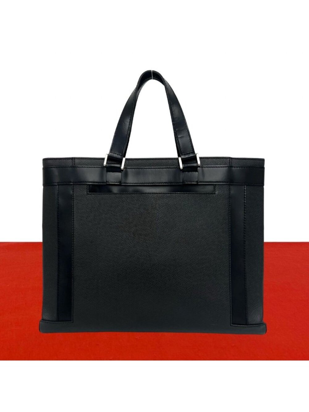 Louis Vuitton Kasbek PM Taiga Leather Tote Bag Business Black